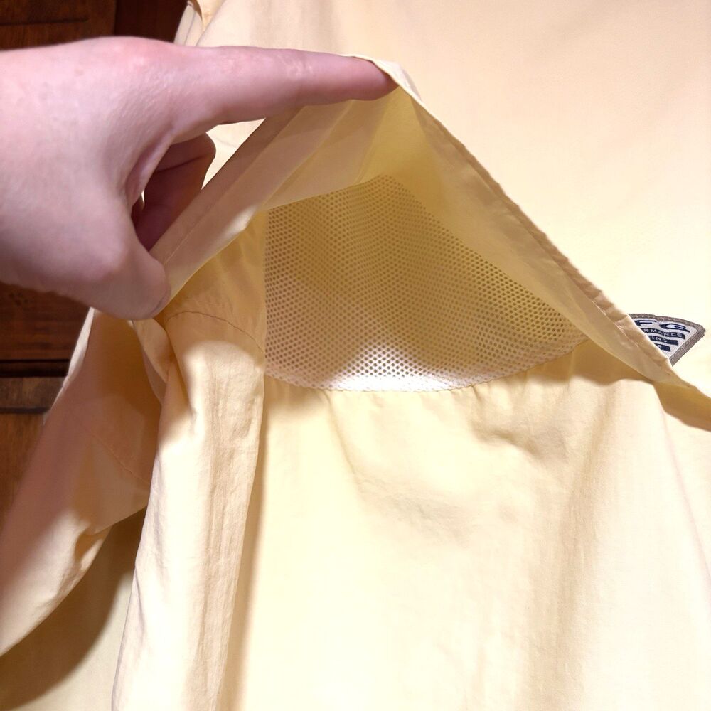 Columbia Sportswear PFG Omni Shade Shirt Men's Size XL Yellow Vented Fishing - Picture 6 of 12